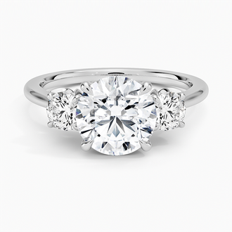 Petal Three Stone Diamond Ring