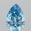 2.00 Ct. Fancy Vivid Blue Pear Lab Grown Diamond