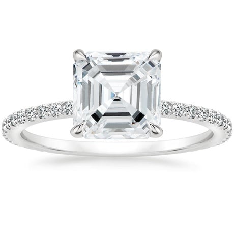 18K White Gold Demi Diamond Ring with Luxe Ballad Diamond Ring