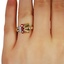 The Mateja Ring, smallzoomed in top view on a hand