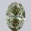 4.06 Ct. Fancy Vivid  Green Oval Lab Grown Diamond