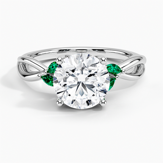 Engagement Ring With Emeralds