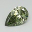 1.09 Ct. Fancy Vivid Green Pear Lab Grown Diamond