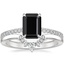 Platinum Petite Demi Diamond Ring (1/5 ct. tw.) with Lunette Diamond Ring