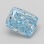 1.10 Ct. Fancy Vivid Blue Cushion Lab Grown Diamond