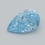 0.39 Ct. Fancy Vivid  Blue Pear Lab Grown Diamond