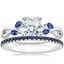 14K White Gold Willow Ring With Sapphire Accents with Luxe Ballad Sapphire Ring