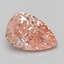 4.08 Ct. Fancy Vivid Pink Pear Lab Grown Diamond