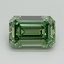 0.90 Ct. Fancy Vivid Pacific Green Emerald Lab Grown Diamond