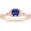 14K Rose Gold Celtic Love Knot Ring, smalltop view