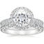 PT Moissanite Luxe Sienna Halo Diamond Bridal Set (1 3/8 ct. tw.), smalltop view