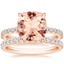14KR Morganite Amelie Diamond Bridal Set, smalltop view