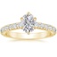 18K Yellow Gold Sienna Three-Quarter Coverage Diamond Ring, smalltop view