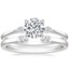 18K White Gold Cometa Diamond Ring with Wren Diamond Open Ring