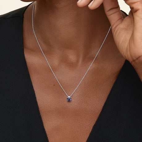 Floating Solitaire Lab Alexandrite Pendant