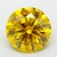 3.53 Ct. Fancy Vivid Yellow Round Lab Grown Diamond