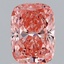 2.08 Ct. Fancy Vivid Orangy Pink Cushion Lab Grown Diamond