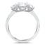 Twisted Shank Three Stone Diamond Ring, smallside view