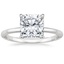 Platinum Petite Heritage Diamond Ring, smalltop view
