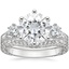 18KW Moissanite Three Stone Hudson Bridal Set (1/3 ct. tw.), smalltop view