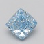 4.01 Ct. Fancy Vivid Blue Cushion Lab Grown Diamond