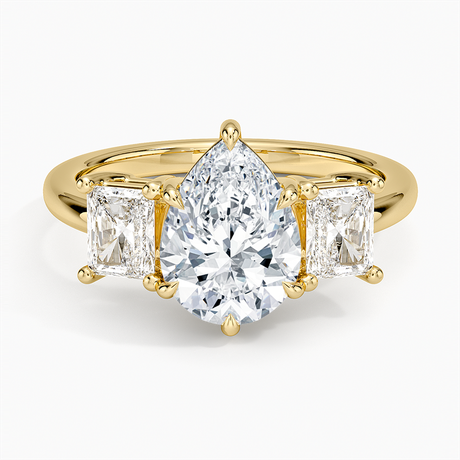 Luxe Helena Radiant-Cut Three Stone Diamond Ring