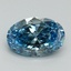 1.50 Ct. Fancy Vivid Blue Oval Lab Grown Diamond