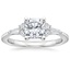 18K White Gold Yvonne Diamond Ring, smalltop view