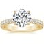 18K Yellow Gold Sienna Half Coverage Diamond Ring, smalltop view