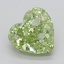 2.06 Ct. Fancy Intense  Green Heart Lab Grown Diamond