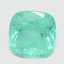 6.9mm  Green  Cushion   Emerald