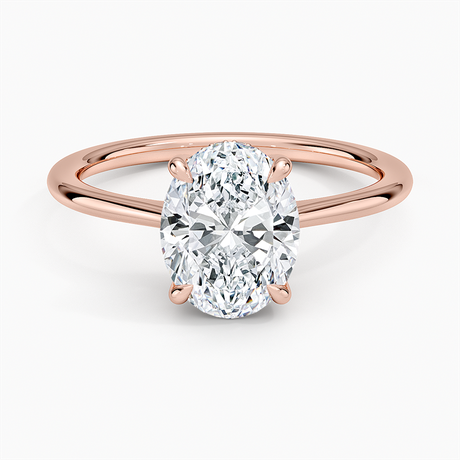 14K Rose Gold Elle Hidden Halo Diamond Ring