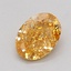 0.51 Ct. Fancy Intense  Yellow Oval Lab Grown Diamond