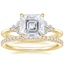 18K Yellow Gold Luxe Melody Diamond Ring (1/5 ct. tw.) with Luxe Ballad Diamond Ring (1/4 ct. tw.)