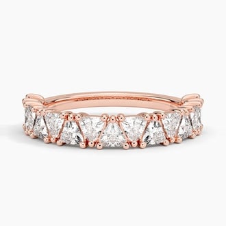 Trillion Cut Lab Diamond Ring in 14K Rose Gold