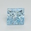 1.47 Ct. Fancy Vivid Blue Princess Lab Grown Diamond