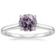 14K White Gold 1.4mm Provence Solitaire Ring, smalltop view