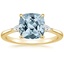 18K Yellow Gold Aria Three Stone Diamond Ring (1/10 ct. tw.), smalltop view
