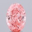 3.02 Ct. Fancy Vivid Pink Oval Lab Grown Diamond