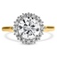 Custom Two-Tone Halo Engagement Ring