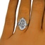 The Bancroft Ring, smalltop view on a hand