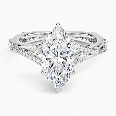 Platinum Begonia Vine Diamond Ring (1/4 ct. tw.)