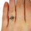 The Alena Ring, smallzoomed in top view on a hand