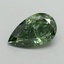 1.01 Ct. Fancy Vivid Green Pear Lab Grown Diamond