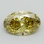 4.08 Ct. Fancy Vivid Yellowish Green Oval Lab Grown Diamond