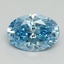 2.02 Ct. Fancy Vivid Blue Oval Lab Grown Diamond