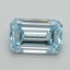 1.47 Ct. Fancy Intense Blue Emerald Lab Grown Diamond
