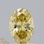 0.42 Ct. Fancy Vivid Yellow Oval Lab Grown Diamond