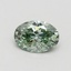 0.52 Ct. Fancy Vivid Green Oval Lab Grown Diamond