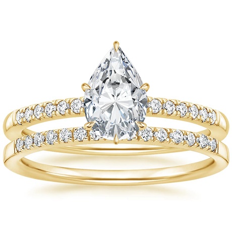 18K Yellow Gold Petite Viviana Diamond Bridal Set (1/4 ct. tw.)